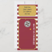 Movie Ticket Geburtstagsparty Fotoeinladung hinzuf Einladung (Rückseite)