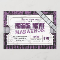 Movie Ticket Horror Movie Party Einladung
