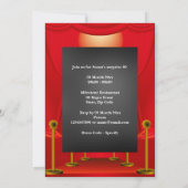 Movie VIP Popcorn Ticketklappbrett Party Einladung (Rückseite)