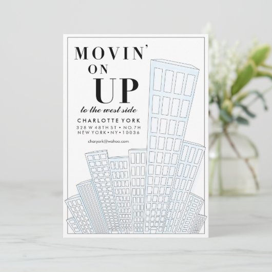 Movin' On-Moving-Ankündigung Ankündigung (Stehend Vorderseite)