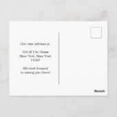 MOVING ANNOCEMENT Cityscape Apartments New York Postkarte (Rückseite)