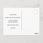 MOVING ANNOCEMENT Custom New Address Watercolor Postkarte (Rückseite)