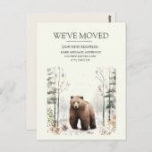 Moving Announcement Bear Mountains Snow Postkarte (Vorne/Hinten)