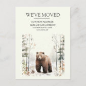 Moving Announcement Bear Mountains Snow Postkarte (Vorderseite)