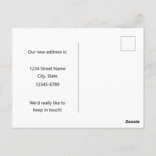 Moving Announcement Connecticut Robin Laurel Postkarte (Rückseite)