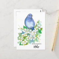 Moving Announcement Idaho Mountain Bluebird Blume