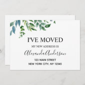 Moving Announcement Spring Greenery Einladung (Vorne/Hinten)