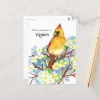 Moving Announcement Virginia Kardinal Dogwood