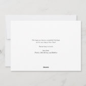 Moving Announcement Weihnachtsfeiertag Familie Fot Feiertagskarte (Rückseite)