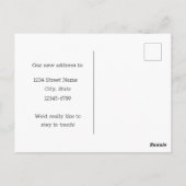 Moving Announcement Wisconsin Robin Violets Postkarte (Rückseite)