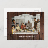 Moving Antique House Ankündigungspostkarte (Vorne/Hinten)