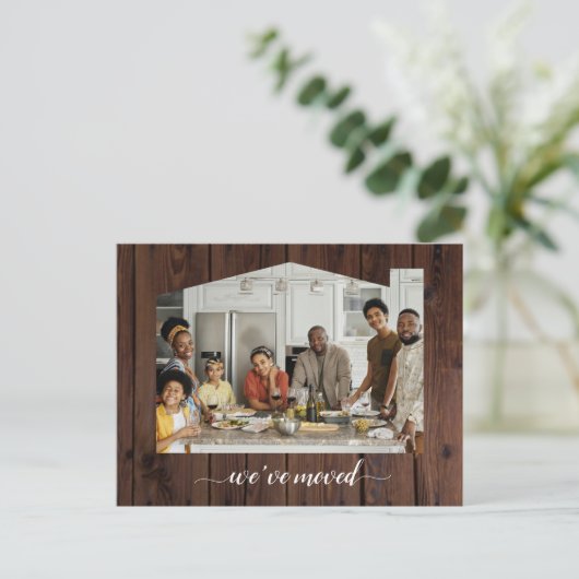 Moving Antique House Ankündigungspostkarte (Stehend Vorderseite)