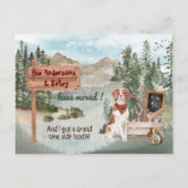 Moving Brittany Spanel Woodland New Address     Ankündigungspostkarte (Vorderseite)