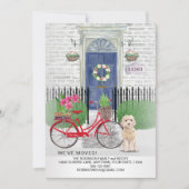 Moving Champaign Cockapoo Fahrradtür Neue Zuhause Ankündigung (Vorderseite)