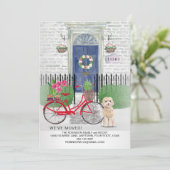 Moving Champaign Cockapoo Fahrradtür Neue Zuhause Ankündigung (Stehend Vorderseite)