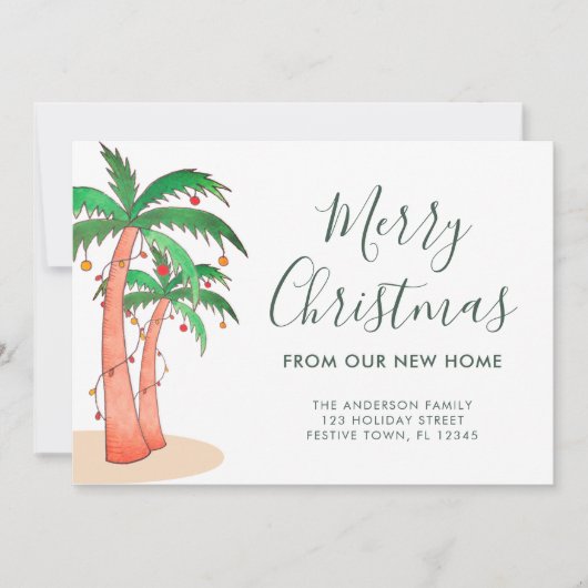 Moving Christmas Palm Trees Ankündigung (Vorderseite)