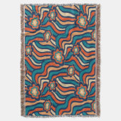 Moving Clouds - Orange und Blau - Decke (Vorderseite Vertikal)