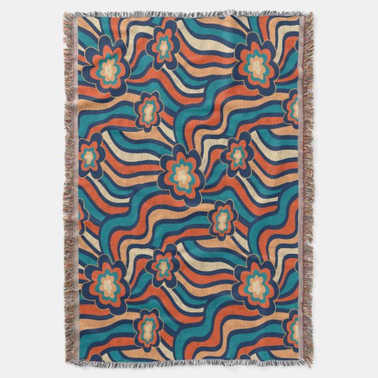 Moving Clouds - Orange und Blau - Decke (Vorderseite Vertikal)