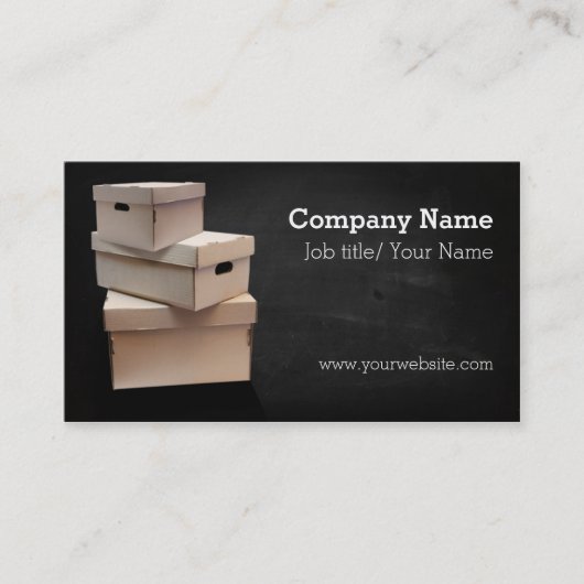 Moving company/Box/Boxes/Cardboard company Visitenkarte (Vorderseite)