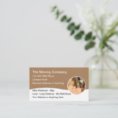 Moving Company Simple Modern Business Cards Visitenkarte (Stehend Vorderseite)
