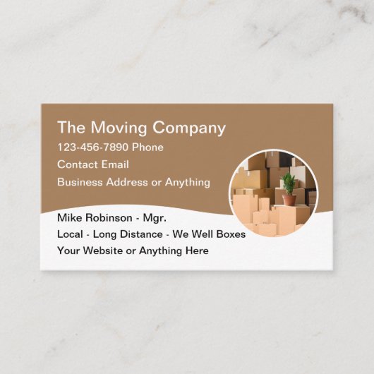 Moving Company Simple Modern Business Cards Visitenkarte (Vorderseite)