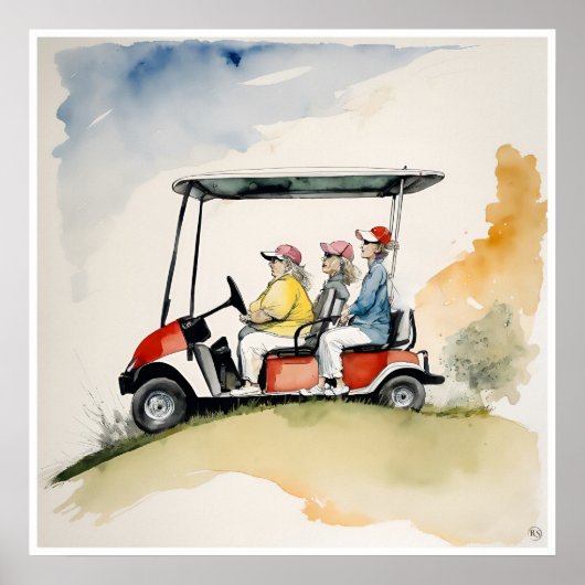 Moving Day - Golf Art Print Poster (Vorne)