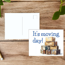 Moving Day Herzlichen Glückwunsch Postkarte