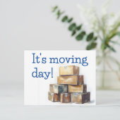 Moving Day Herzlichen Glückwunsch Postkarte (Stehend Vorderseite)