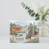 Moving Doberman Pine Woods New Address Ankündigungspostkarte (Stehend Vorderseite)