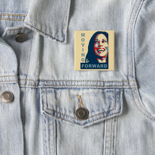 MOVING FOWARD - Kamala Harris für Präsident 2024 Button (Beispiel)