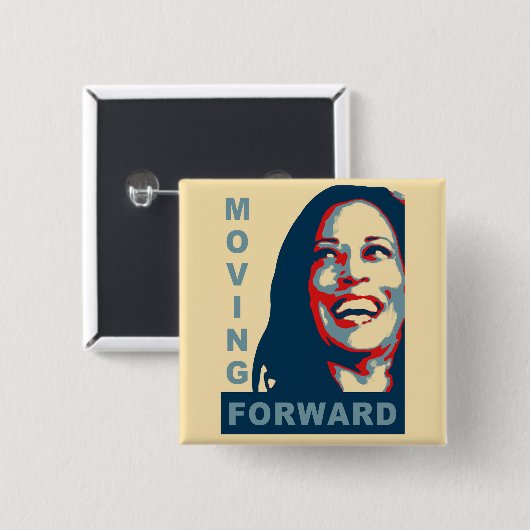 MOVING FOWARD - Kamala Harris für Präsident 2024 Button (Vorne & Hinten)
