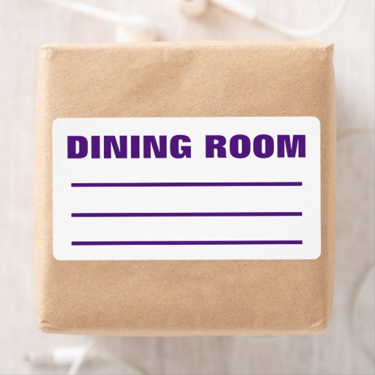 Moving Packing Organizing Labels - Dining Room (Insitu)