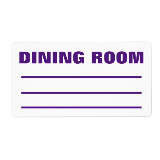 Moving Packing Organizing Labels - Dining Room (Vorne)