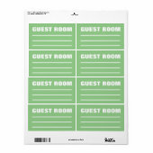 Moving Packing Organizing Labels - Guest Bedroom (Vorne)