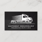 Moving Semi Truck Logo | Beförderungsgüter Visitenkarte (Vorderseite)