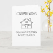 Moving Stuff Funny New Zuhause Card Karte (Gelbe Blume)