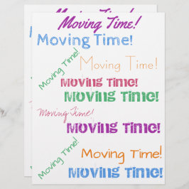 Moving Time farbenfrohe Typografie Muster