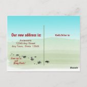 Moving Yorkshire Terrier Dog Stuff Unsere neue Zuh Postkarte (Rückseite)