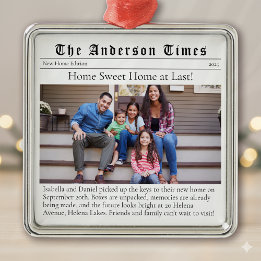 Moving Zuhause First Christmas New House Ornament Aus Metall