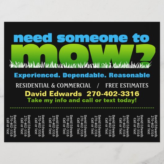 Mow Grass_Custom Dave Edwards Flyer (Vorne)