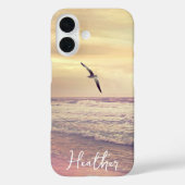Möwe am Florida Sunrise Beach Name Case-Mate iPhone Hülle (Rückseite)
