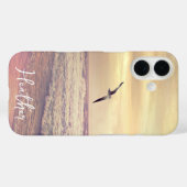 Möwe am Florida Sunrise Beach Name Case-Mate iPhone Hülle (Rückseite (Horizontal))