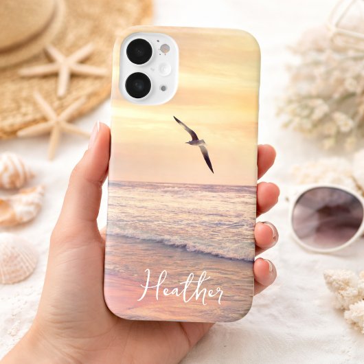 Möwe am Florida Sunrise Beach Name Case-Mate iPhone Hülle