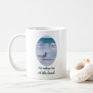 Möwe am Strand Lieber am Strand Kaffeetasse