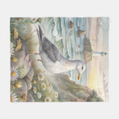 Möwe an der Küste Fleecedecke (Vorderseite (Horizontal))