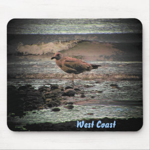 Möwe an einem Westküstenstrand Mousepad