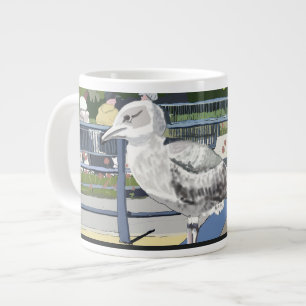 Möwe auf der Kanalbrücke Hythe Kent England Jumbo-Tasse