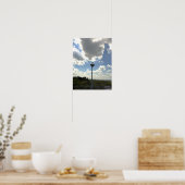 Möwe auf Lichtposter Poster (Küche)