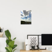 Möwe auf Lichtposter Poster (Heimbüro)