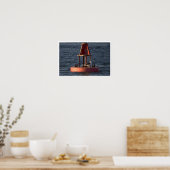 Möwe auf Tonnenposter Poster (Küche)